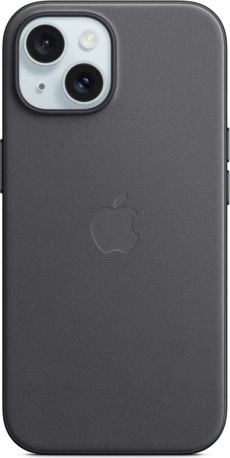 Apple iPhone 15 FineWoven fodral med MagSafe, svart