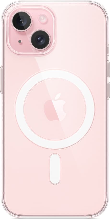 Apple iPhone 15 genomskinligt fodral med MagSafe, transparent