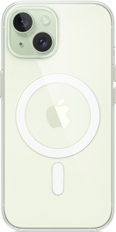 Apple iPhone 15 genomskinligt fodral med MagSafe, transparent