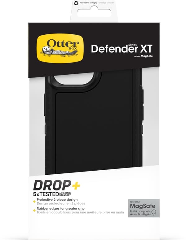 Otterbox Defender XT beskyttelsesveske, iPhone 15/14/13, svart