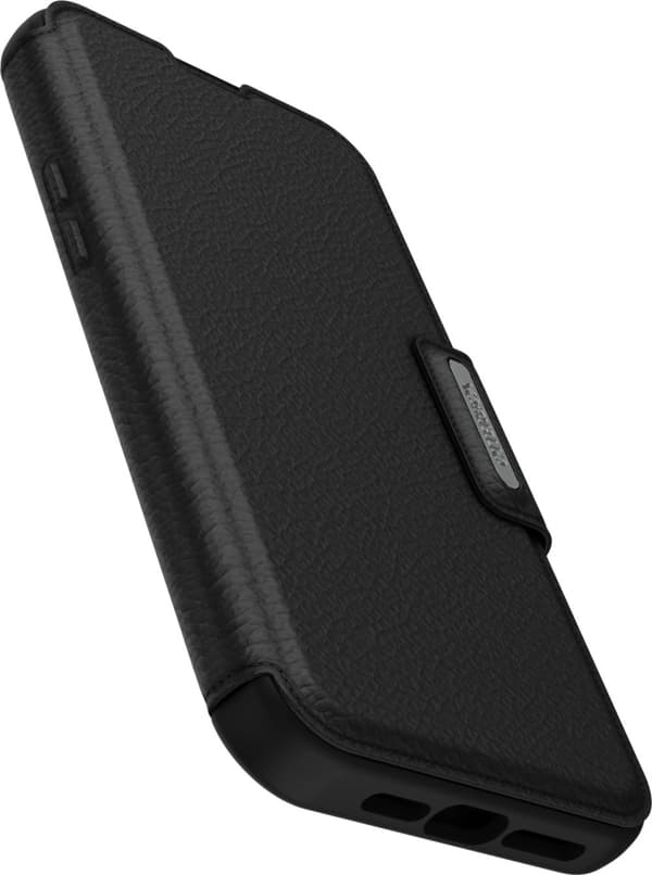 Otterbox Strada MagSafe -plånboksfodral, iPhone 15 Pro Max, svart.