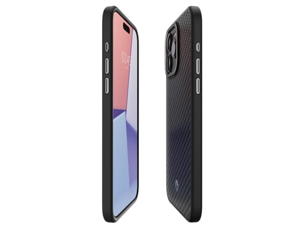 Spigen Enzo Aramid Mag Safe -kotelo iPhone 15 Pro Maxille - mattamusta