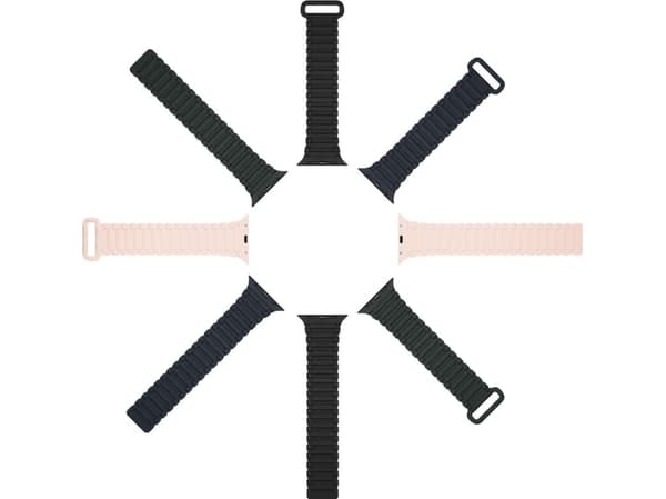 Dux Ducis Dux Ducis-rem (panserversjon) Apple Watch Ultra, SE, 8, 7, 6, 5, 4, 3, 2, 1 (49, 45, 44, 42 mm) Silikonmagnetisk armbånd blå