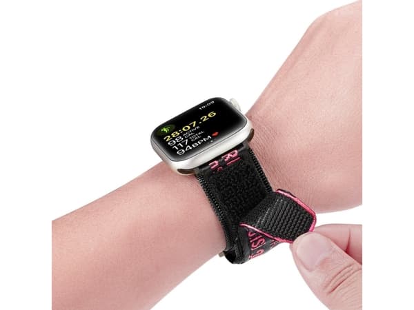 Dux Ducis Dux Ducis hihna (ulkoiluversio) Apple Watch Ultra, SE, 8, 7, 6, 5, 4, 3, 2, 1 (49, 45, 44, 42 mm) nailonhihna rannekoru musta ja punainen