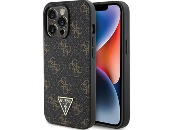 Guess 4G Triangle Metal Logo Deksel iPhone 13 Pro / iPhone 13 - Svart