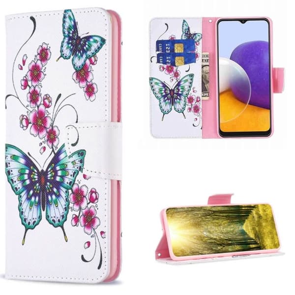 Plånboksfodral Samsung Galaxy XCover 7 - Fjärilar och Blommor