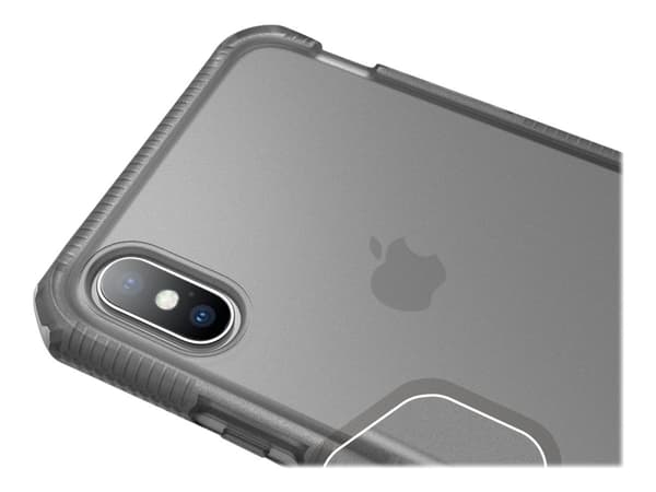 ITSKINS Supreme // Frost - Baksidedeksel for mobiltelefon - termoplast-polyuretan (TPU) - grå, svart - for Apple iPhone X, XS