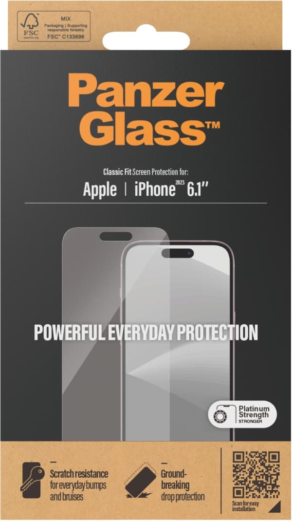 PanzerGlass lasikalvo, iPhone 15