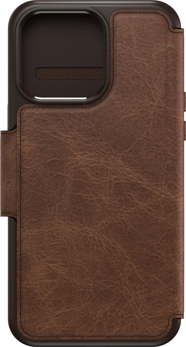 Otterbox Strada MagSafe -plånboksfodral, iPhone 15 Pro Max, brun.