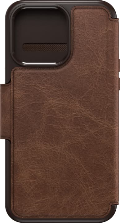 Otterbox Strada MagSafe -plånboksfodral, iPhone 15 Pro Max, brun.