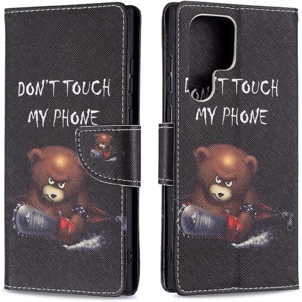 Lompakkokotelo Samsung Galaxy S24 Ultra - Don't Touch My Phone