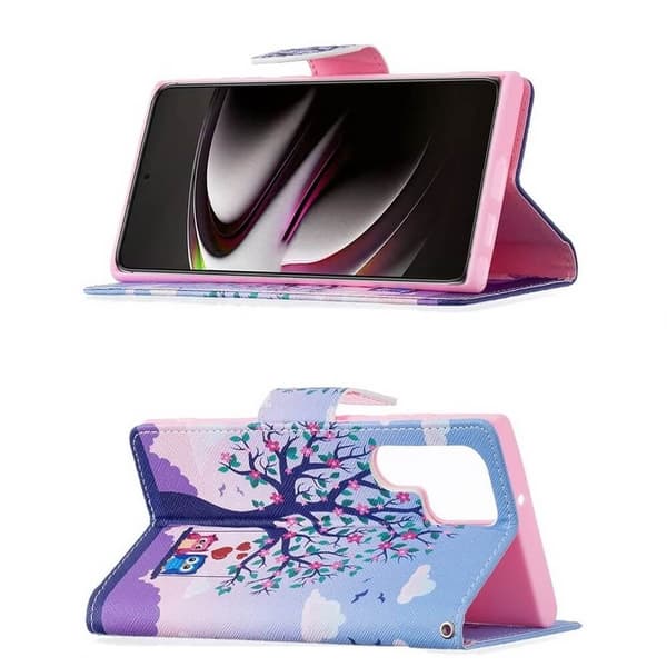 Plånboksfodral Samsung Galaxy S24 Ultra - Ugglor på Gunga