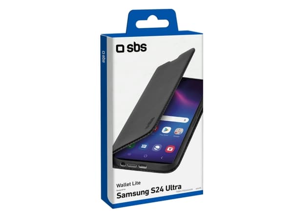 SBS TEBKLITESAS24UK, lommebokdeksel, Samsung, Galaxy S24 Ultra, 17,3 cm (6,8"), svart