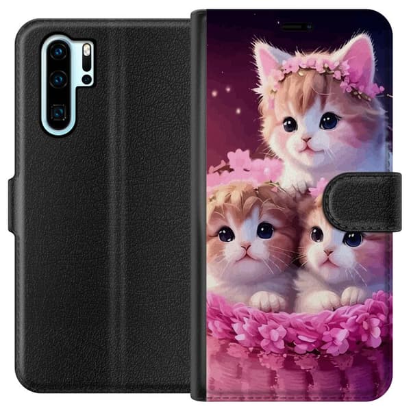 Huawei P30 Pro Lommeboketui Katter