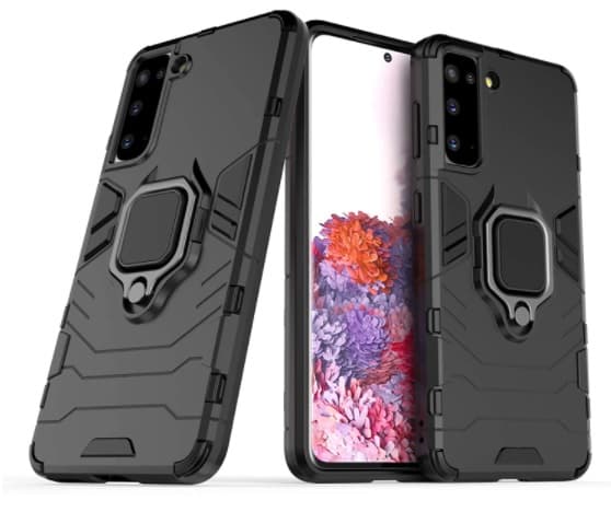Samsung Galaxy S24+ (S24 plus) Skal Armour Svart Med Ring