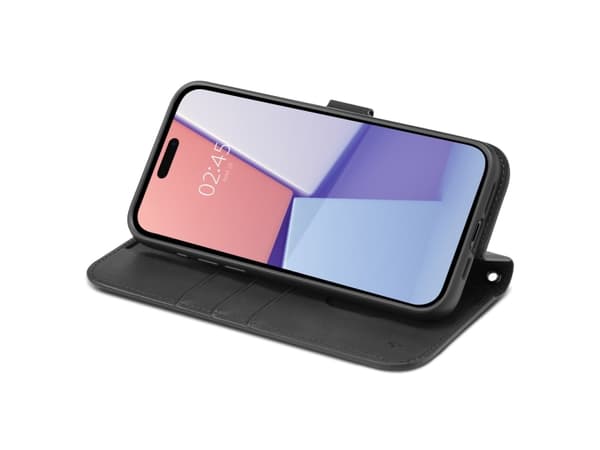 Spigen Wallet S Pro, Plånbok, Apple, iPhone 15 Pro Max, 17 cm (6.7"), Svart