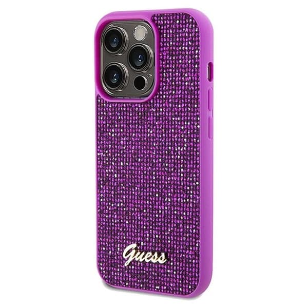 Guess iPhone 14 Pro Mobilskal Disco Script Metal - Lila