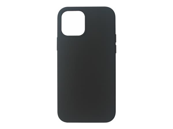 eSTUFF Infinite Riga - Baksidedeksel for mobiltelefon - polykarbonat, 100% recycled silicone - svart - for Apple iPhone 12, 12 Pro