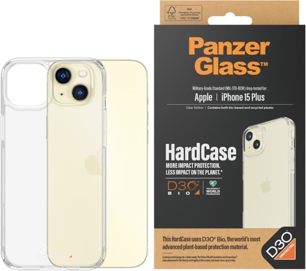 PanzerGlass HardCase med D3O -skyddsfodral, iPhone 15 Plus