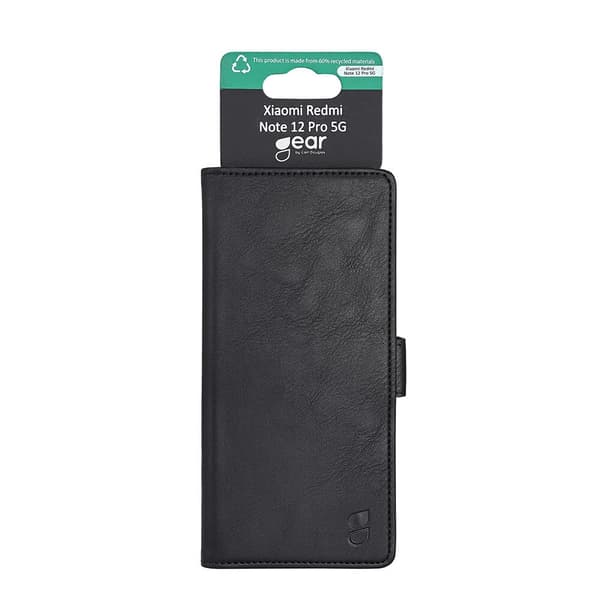 GEAR Plånboksväska Svart till Xiaomi Redmi Note 12 Pro 5G