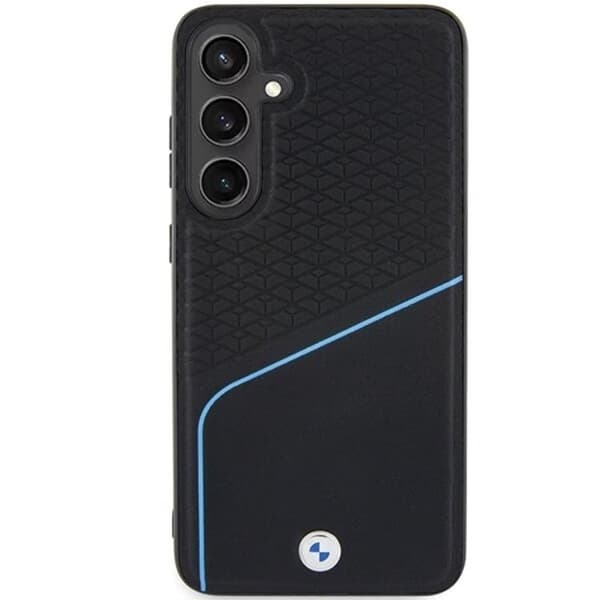 BMW Galaxy S24 Mobilskal Magsafe Signature Läder Textured Line
