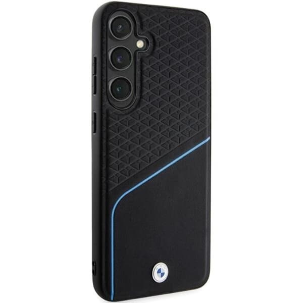 BMW Galaxy S24 Mobilskal Magsafe Signature Läder Textured Line