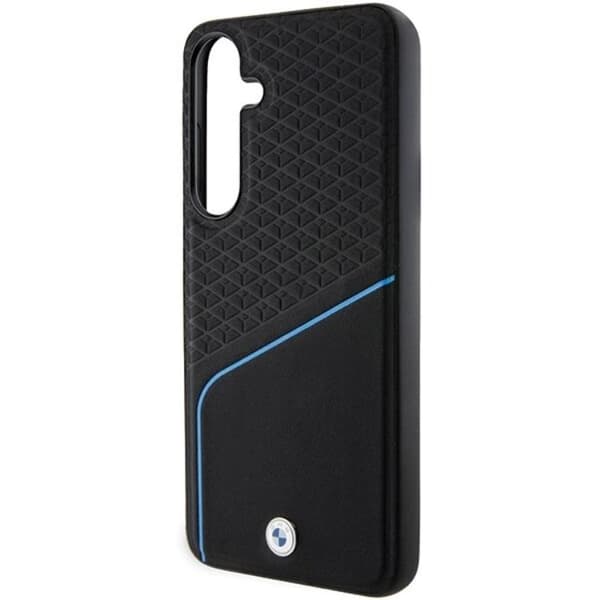 BMW Galaxy S24 Mobilskal Magsafe Signature Läder Textured Line