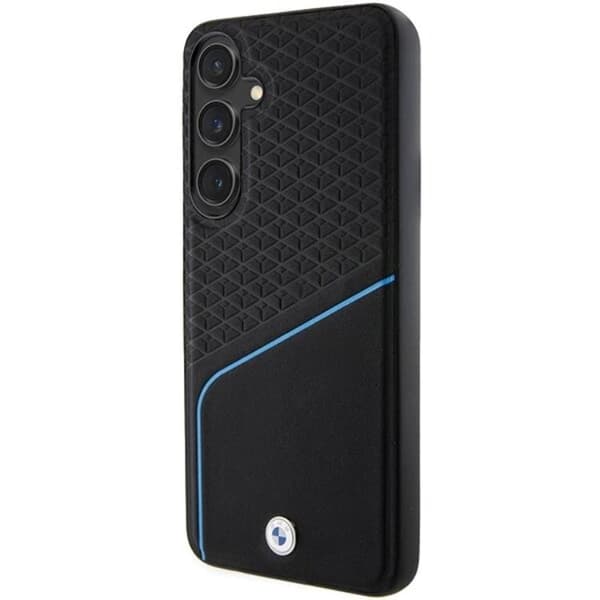 BMW Galaxy S24 Mobilskal Magsafe Signature Läder Textured Line