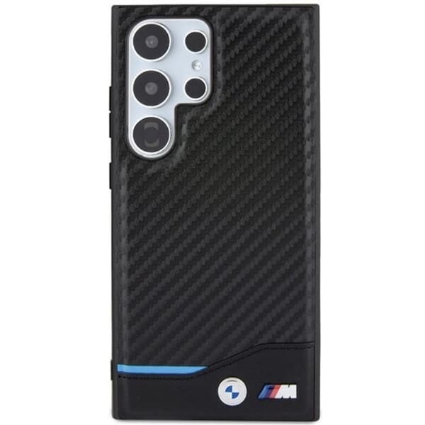 BMW Galaxy S24 Ultra Mobilskal Läder Carbon - Svart
