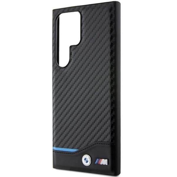 BMW Galaxy S24 Ultra Mobilskal Läder Carbon - Svart