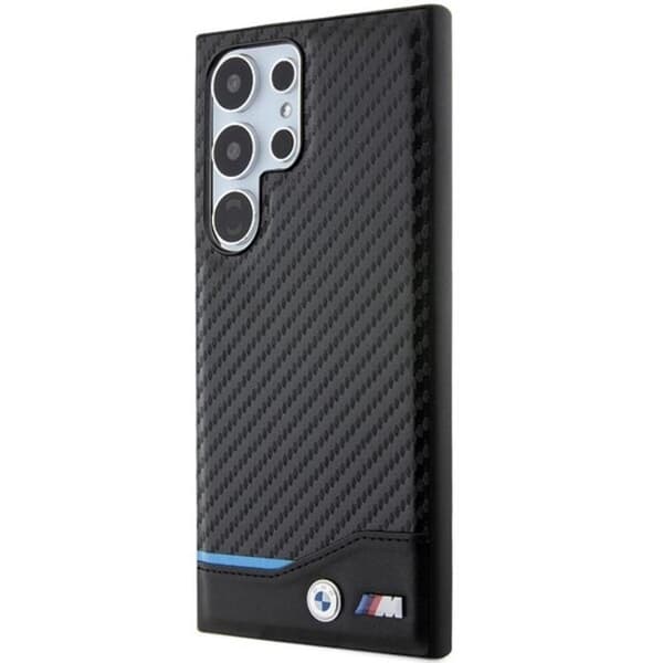 BMW Galaxy S24 Ultra Mobilskal Läder Carbon - Svart