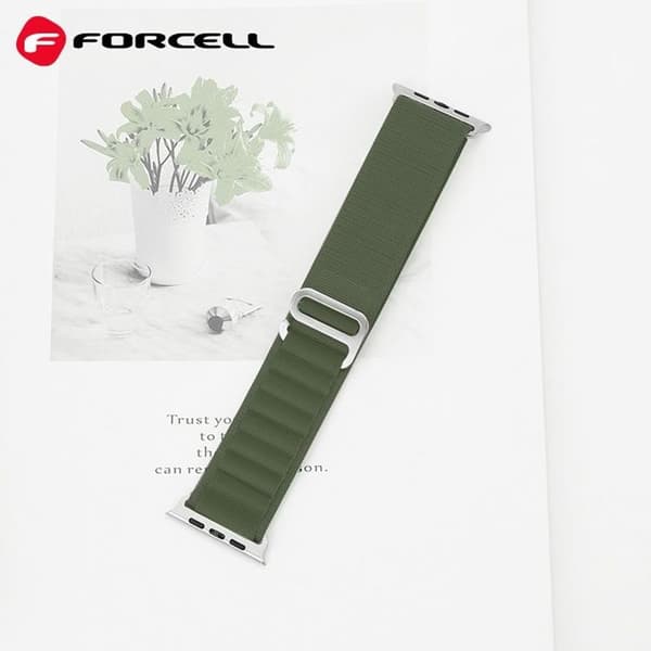 Forcell Apple Watch (42/44/45/49mm) Armband F-Design - Grön