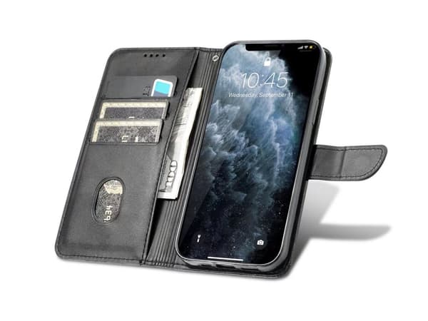 iPhone 7/8/SE2 - Smidigt Plånboksfodral i Äkta Läder med Spänne