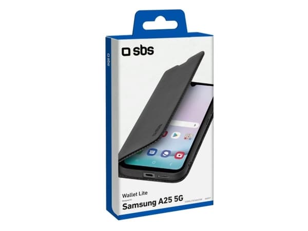 SBS TEBKLITESAA25K, Plånbok, Samsung, Galaxy A25 5G, 16,5 cm (6.5"), Svart