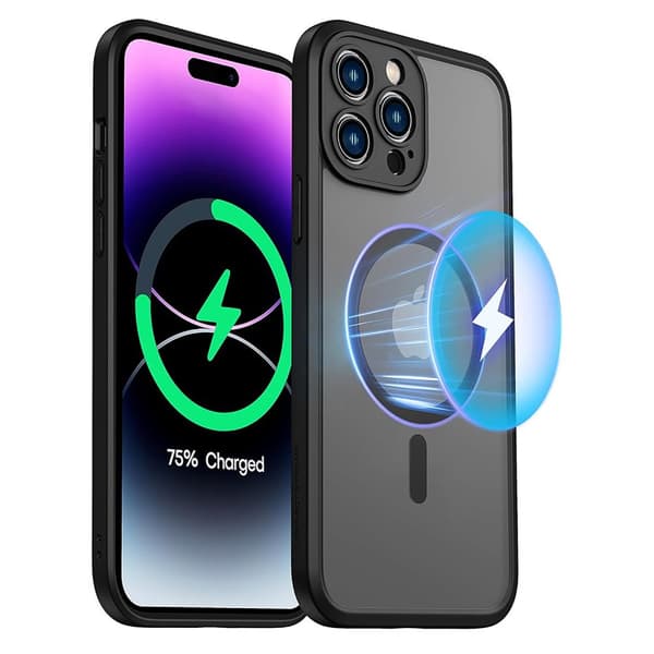 Starkt Magnetiskt Matt Känsla Baksida Fodral för Iphone 15 Pro