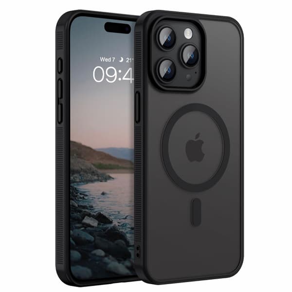 Starkt Magnetiskt Matt Känsla Baksida Fodral för Iphone 15 Pro