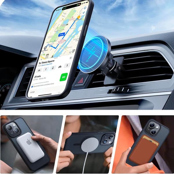 iPhone 15 - Magnetiskt Fodral Med Matt K�nsla
