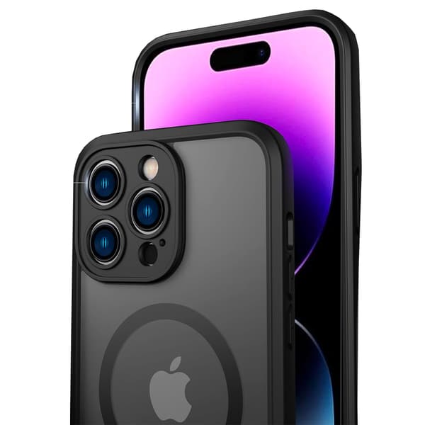 Kraftfullt Magnetiskt Fodral med Matt Hudkänsla för iPhone 15 Pro Max