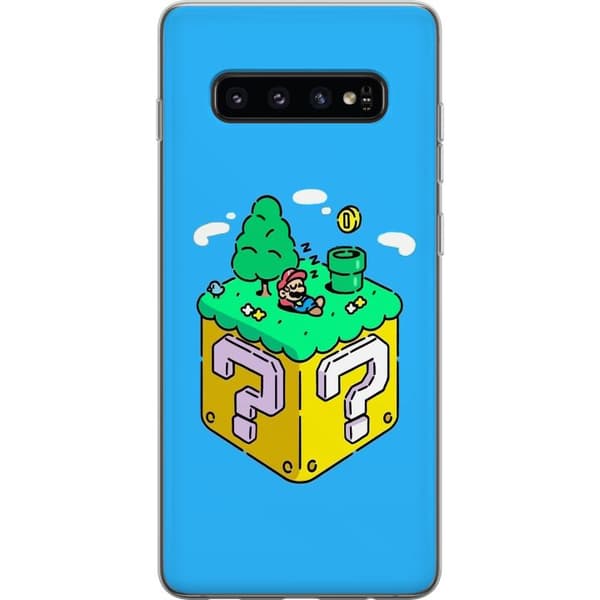 Samsung Galaxy S10 Läpinäkyvä kuori Mario