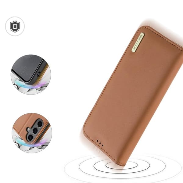 Dux Ducis Galaxy S24 Plus Plånboksfodral Äkta Läder Hivo - Brun