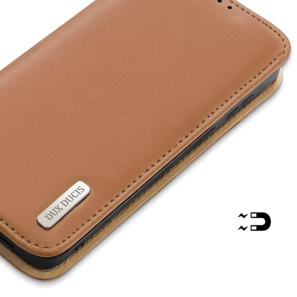 Dux Ducis Galaxy S24 Plus Plånboksfodral Äkta Läder Hivo - Brun