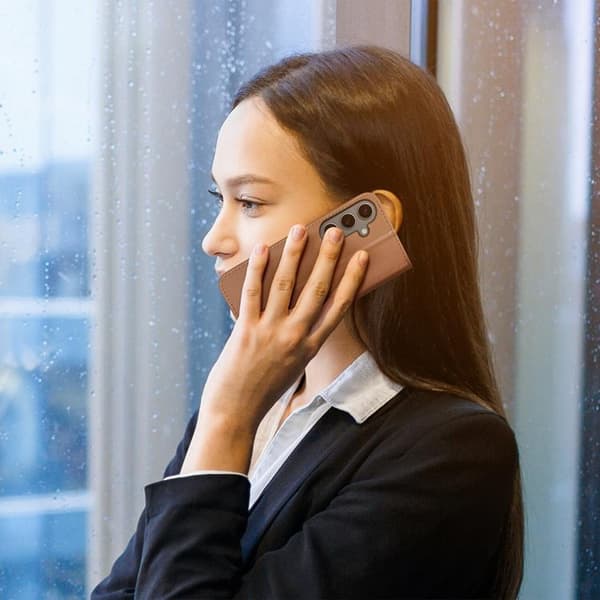 Dux Ducis Galaxy S24 Plus Plånboksfodral Äkta Läder Hivo - Brun