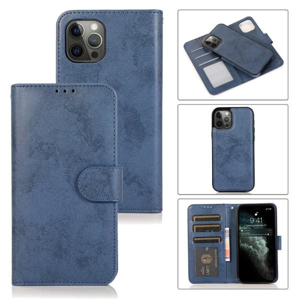 iPhone 15 Pro Max - Elegant Plånboksfodral i PU-läder med 3-kortfack