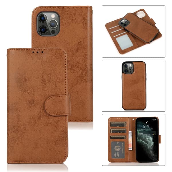 iPhone 15 Pro Max - Elegant Plånboksfodral i PU-läder med 3-kortfack