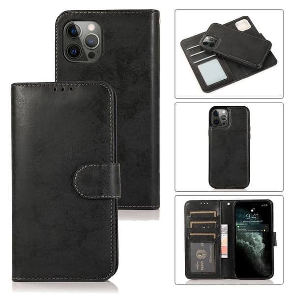 iPhone 15 Pro Max - Elegant Plånboksfodral i PU-läder med 3-kortfack
