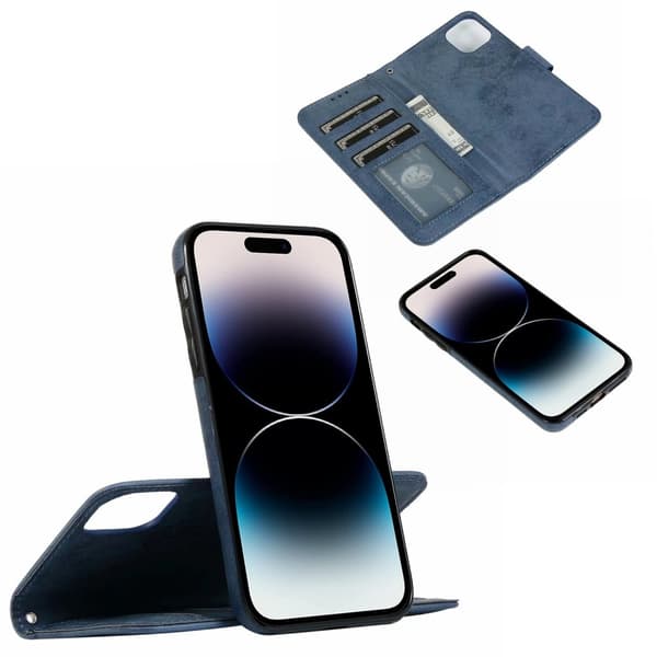 iPhone 15 - Plånboksfodral i Flera Färger med 3-kortfack