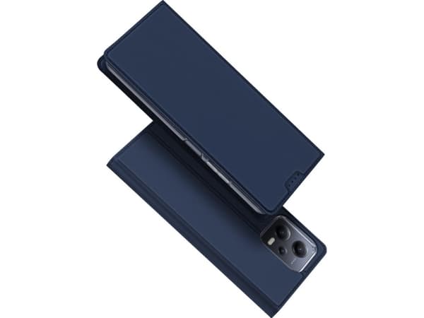 Dux Ducis Redmi Note 12 Pro+ Wallet Skin Pro, sininen, korttipidikkeellä varustettuna