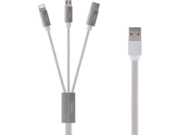 Remax Kerolla 3in1 USB cable, 1m (white)