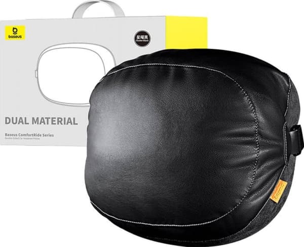 Baseus ComfortRide Series bilhodestøttepute med 2 materialer - svart