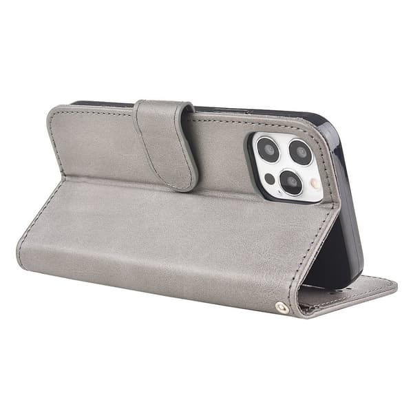 Elegant Fodral i PU-läder med 4 kortplatser för IPhone 15 Pro